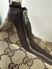 GUCCI MONOGRAM MEDIUM POP HOBO DARK BROW